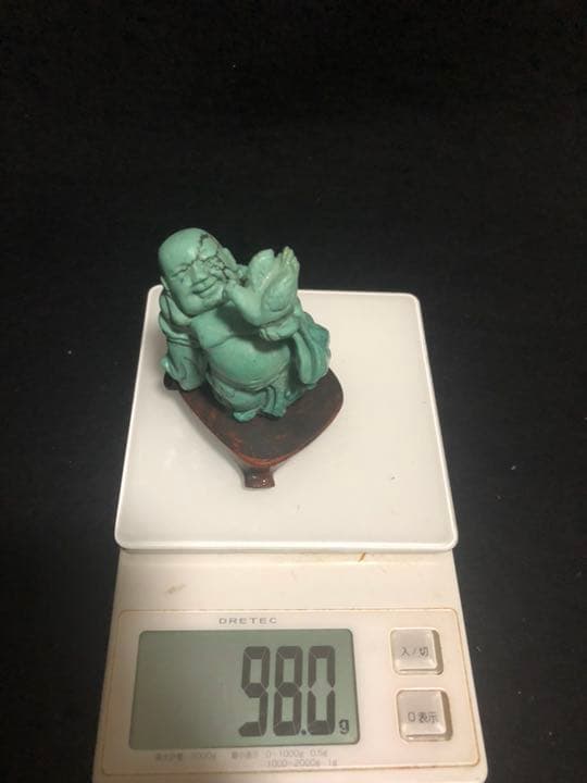 天然石 彫り 人物 置物 2個