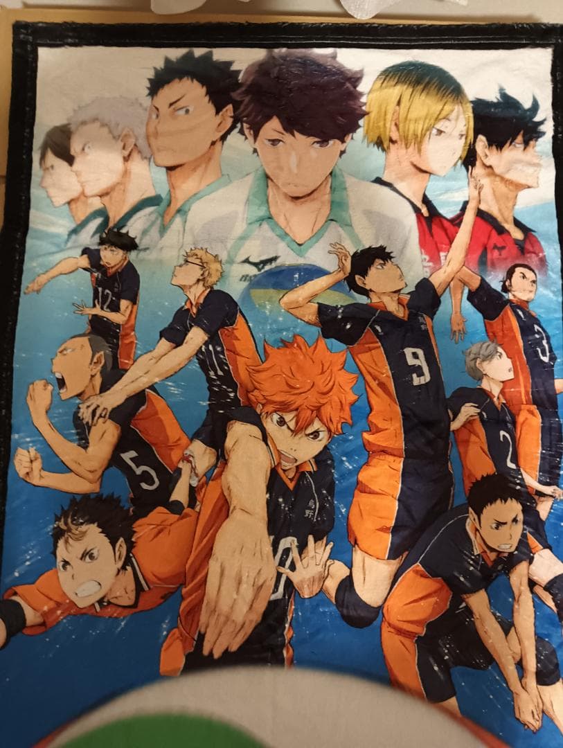 ハイキュー もふもふひざ掛け 100×75 撮影時のみ開封 新品に近い