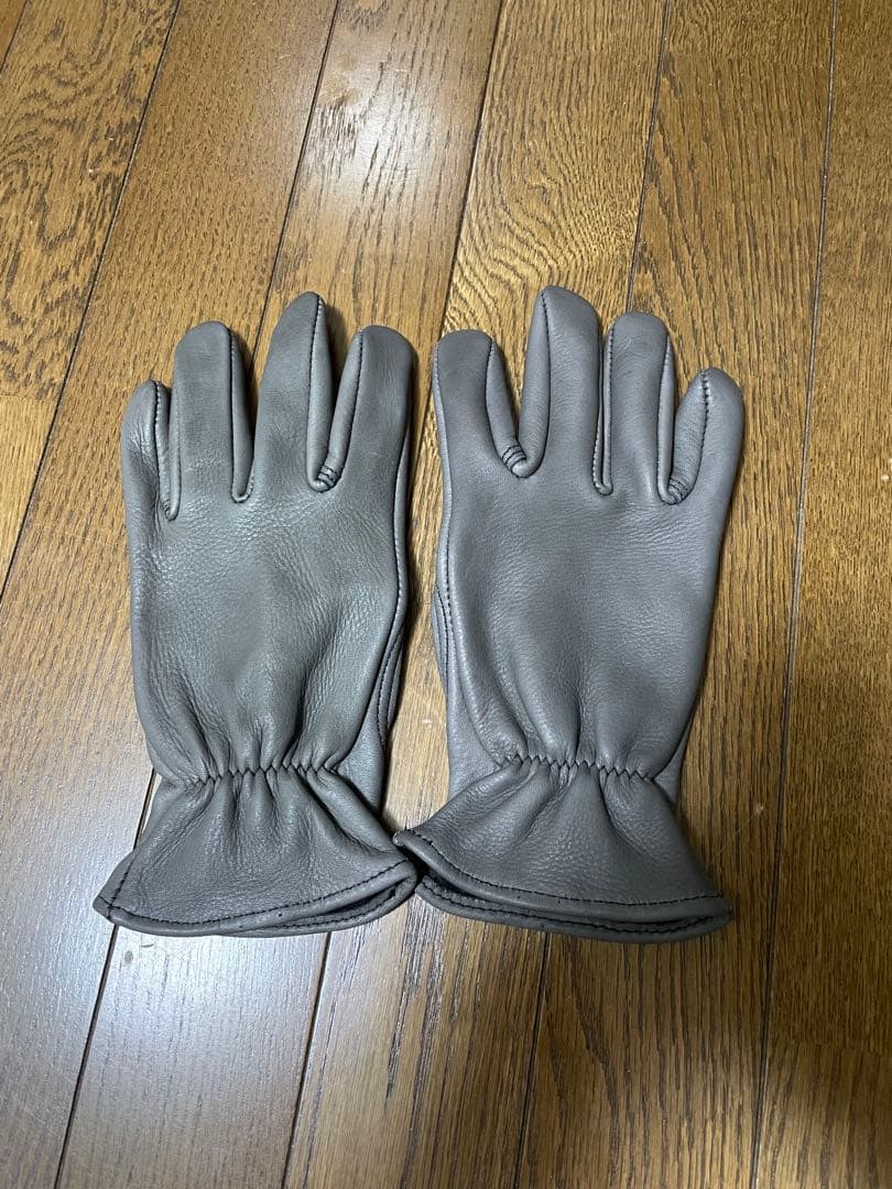 CHURCHILL グレー レザー手袋 Mサイズ　チャーチル　美品