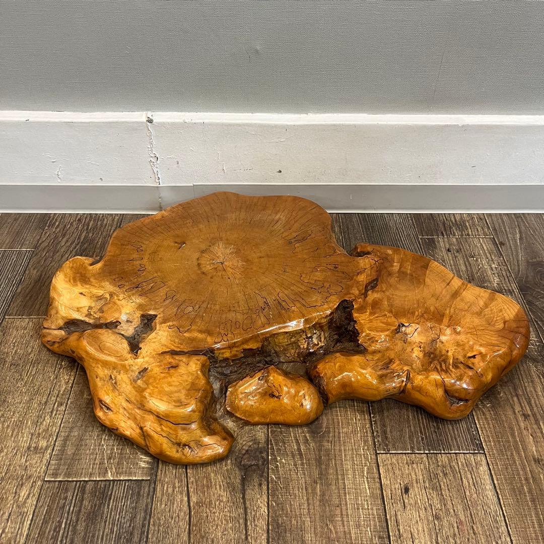 天然木 一枚板 台座 花台 盆栽台 敷板 香炉台 花梨屋久杉 欅 総重量7kg