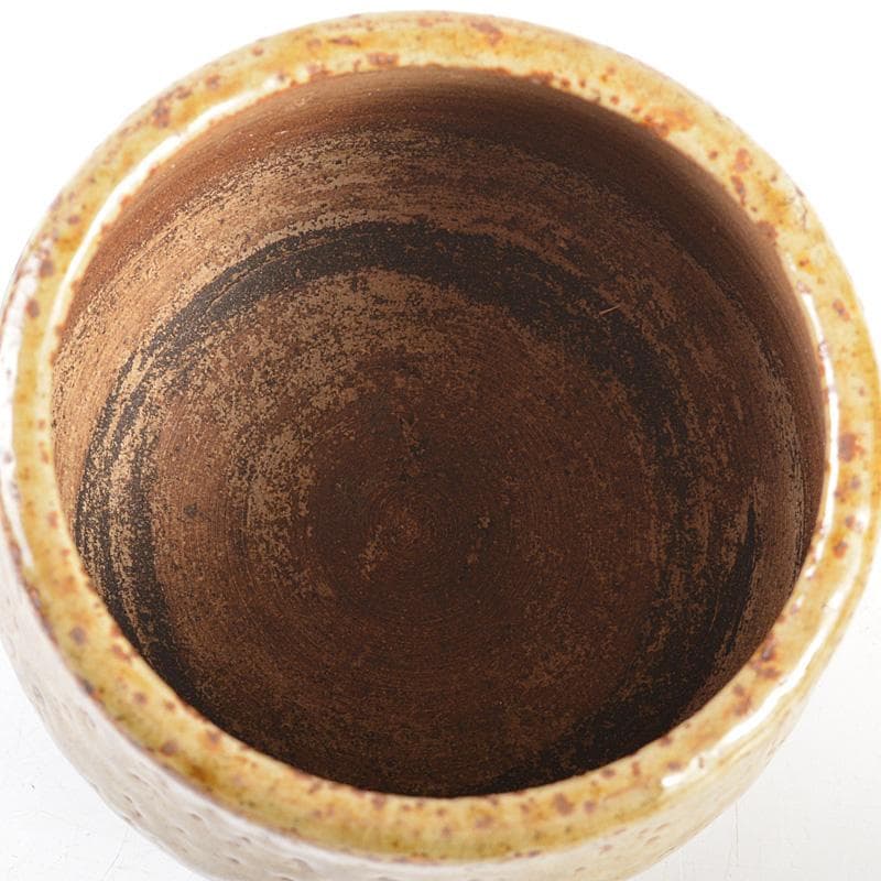 煎茶道具　信楽焼　錫製透蓋　茶こぼし　在銘　V　R5588