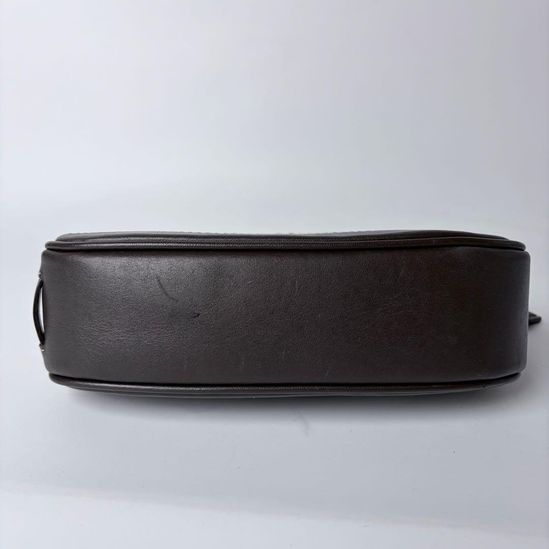 コーチ アクセサリーポーチaccessory pouch6094チャームブラウン