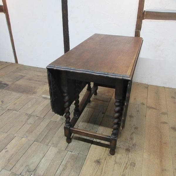 イギリス アンティーク 家具 ゲートレッグテーブル ダイニング 英国 6992d