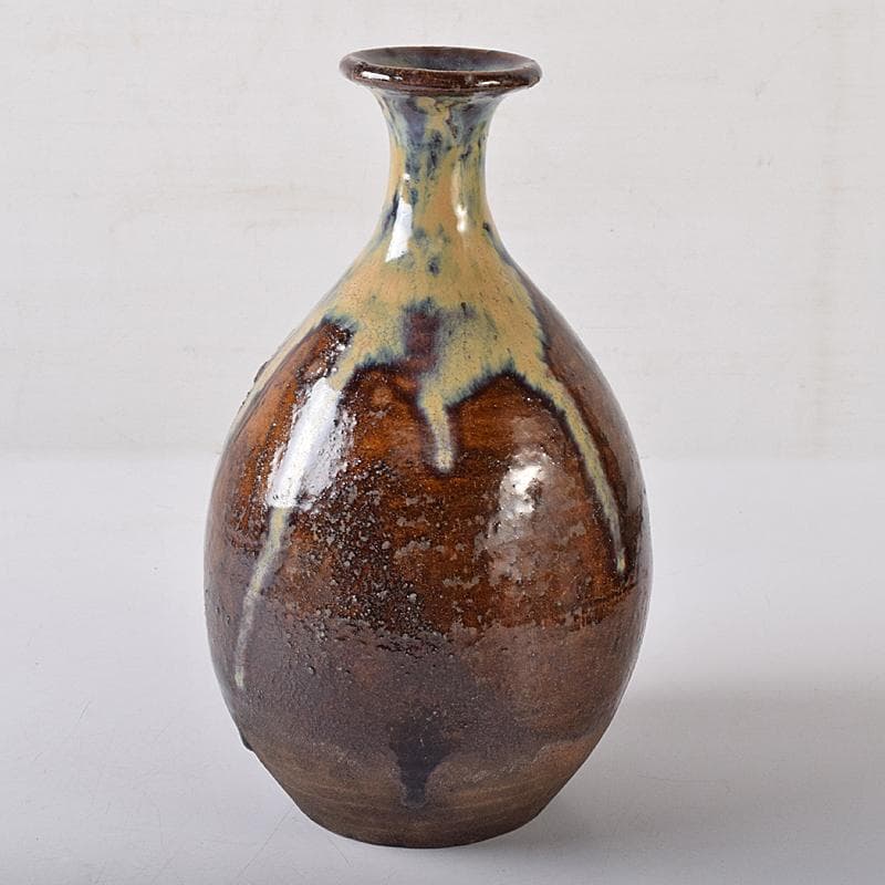 唐津焼　朝鮮唐津　徳利　一輪挿　時代箱付　M　R8248B