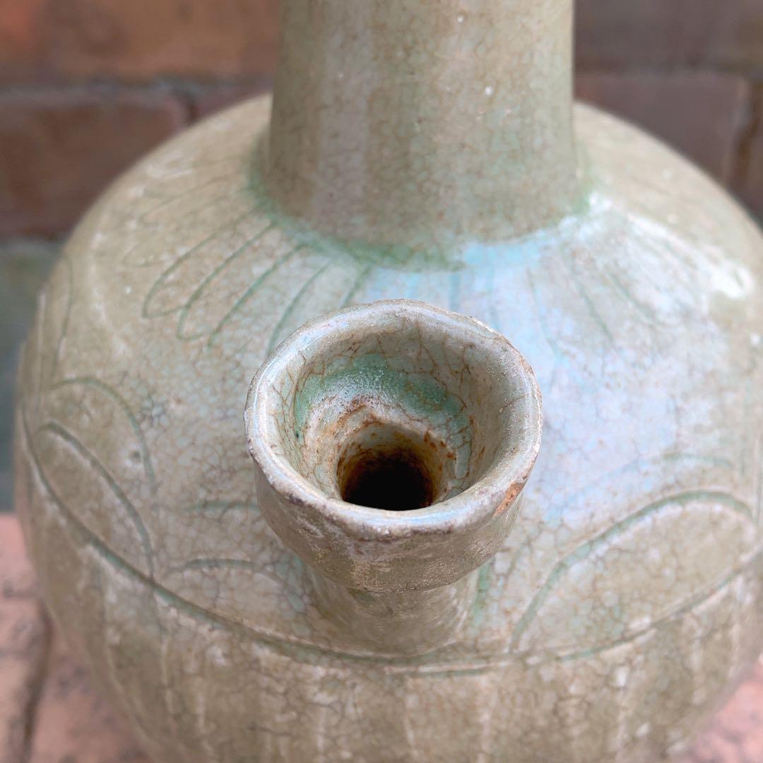 李朝　浄瓶　韓国　朝鮮　骨董品　青磁　高麗　花瓶　水指　水滴　古美術