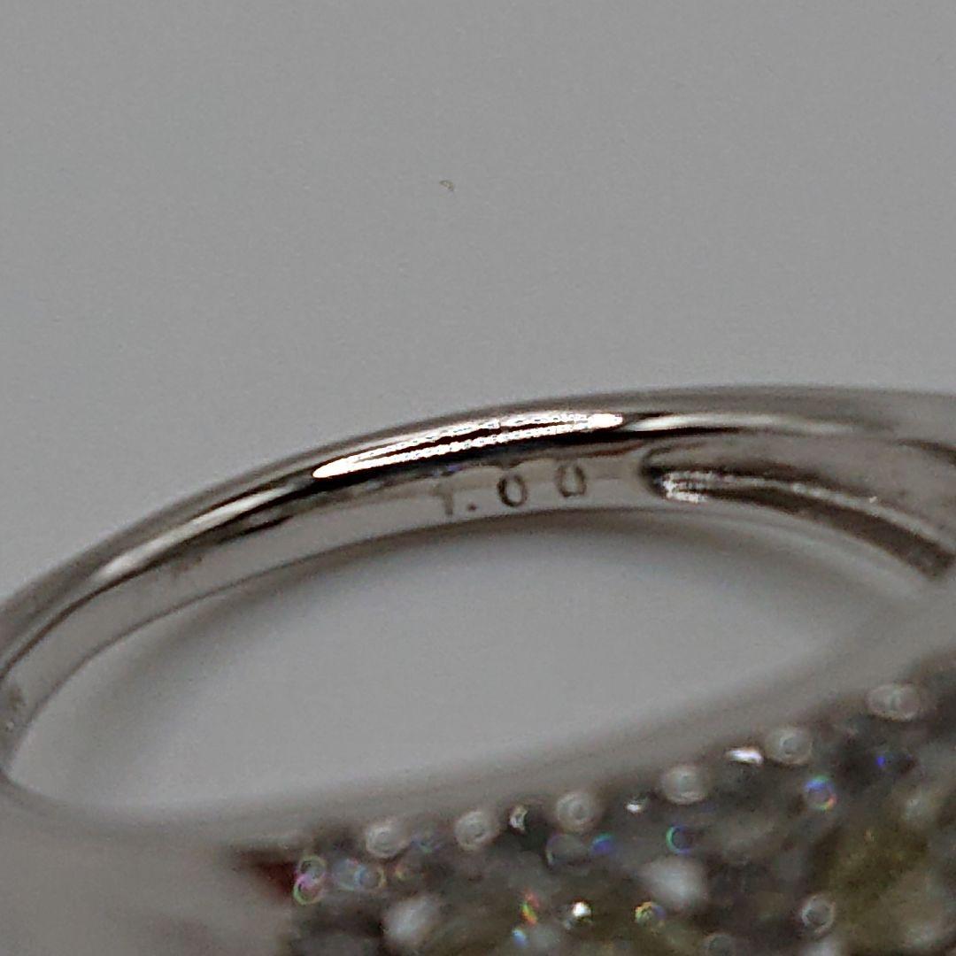 チョコママ様1カラット 真ん中マーキース 天然ダイヤモンドリング プラチナ900