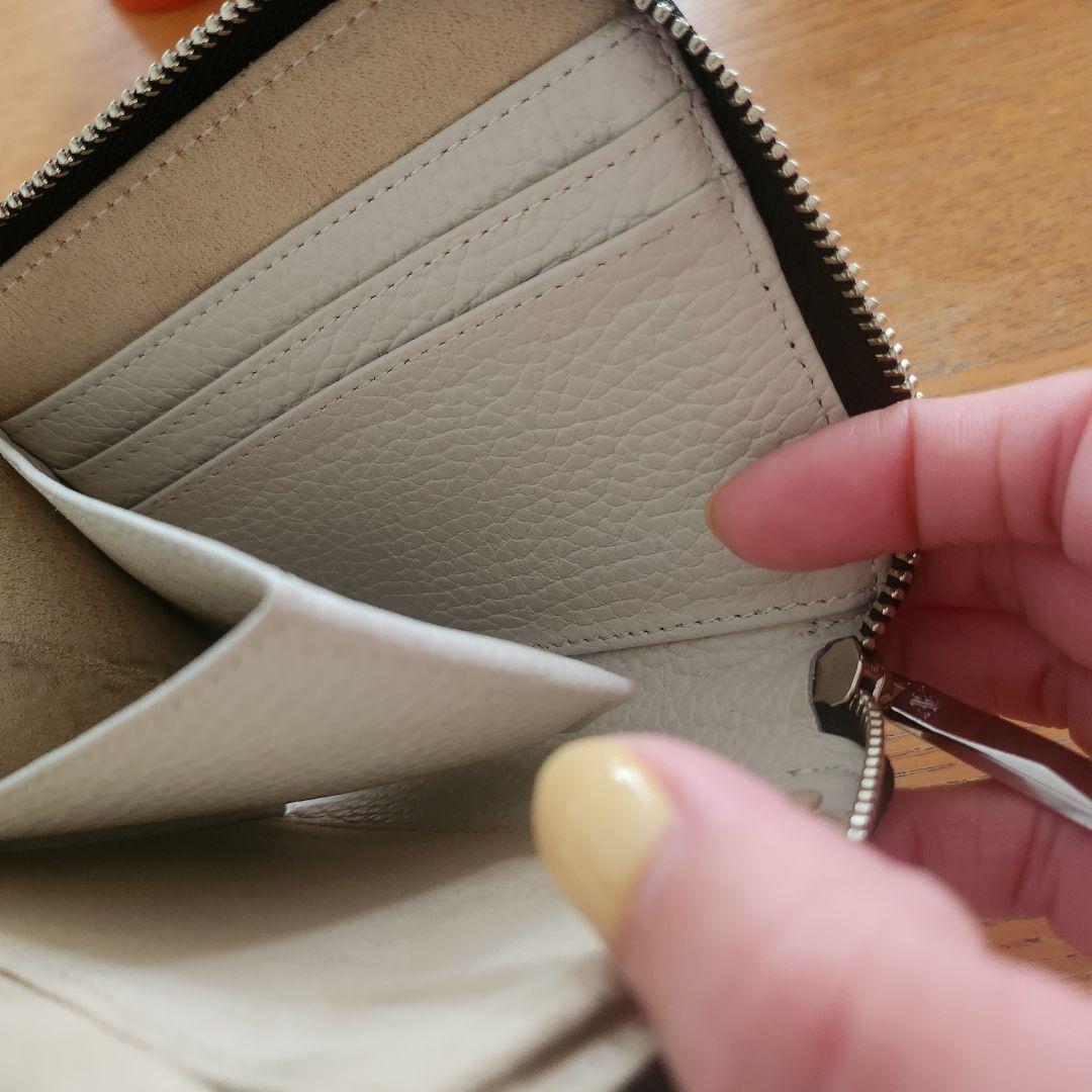 ATAO パンダ ホワイトレザー折り財布