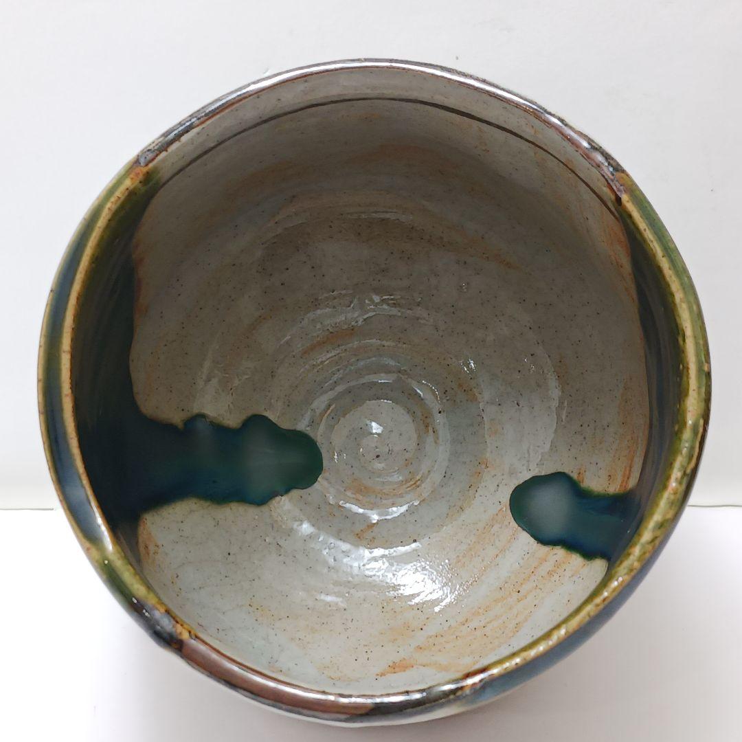 Y2838-3 茶道具 三代 加藤作助 織部茶碗 共箱・仕覆　#11