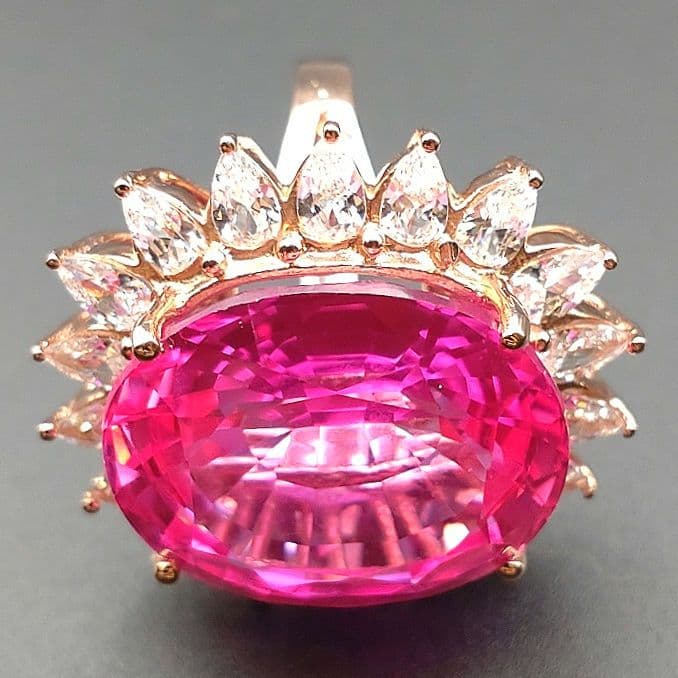 りりここ 天然ビビットピンクルべライトトルマリン 36.80CT 指輪