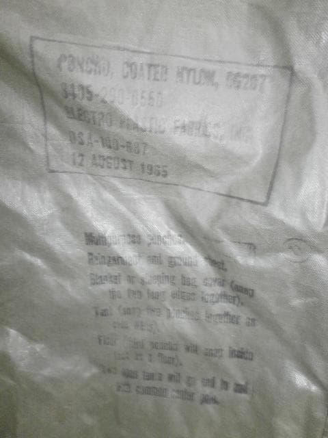 C*A様 アメリカ軍 実物 　レインポンチ　ベトナム戦争　1965年