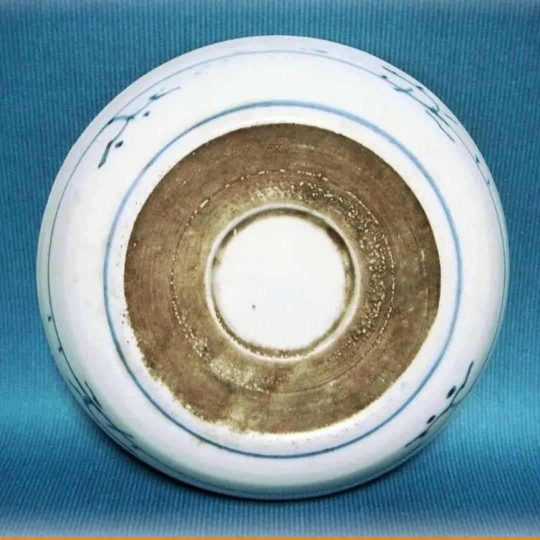 406『染付 蛸唐草文 皿』　/骨董品 古美術 古玩 アンティーク