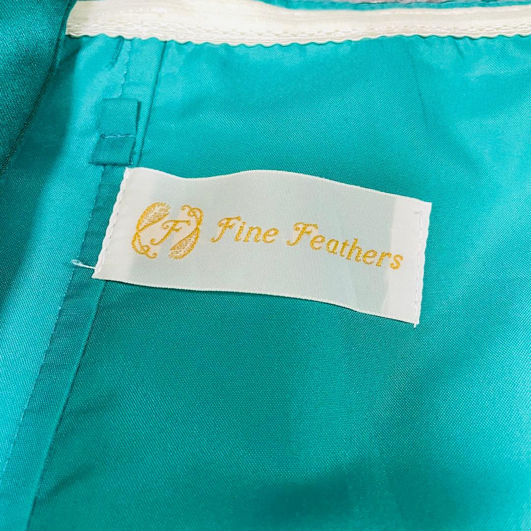 人気完売品✨ファインフェザーズ　ロングドレス　11号　演奏会　お花　グリーン