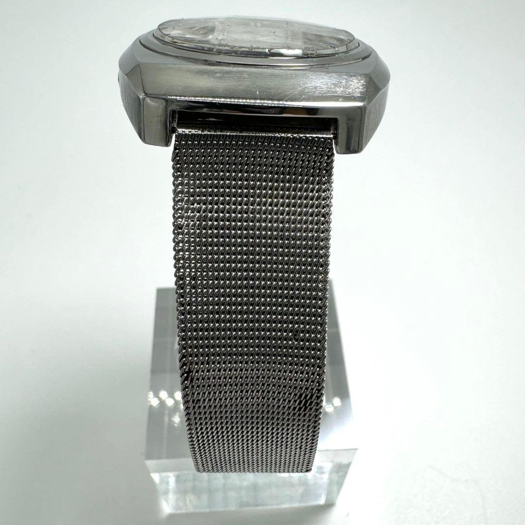 【稼働】RADO 腕時計 マンハイム 自動巻き カットガラス メンズ シルバー