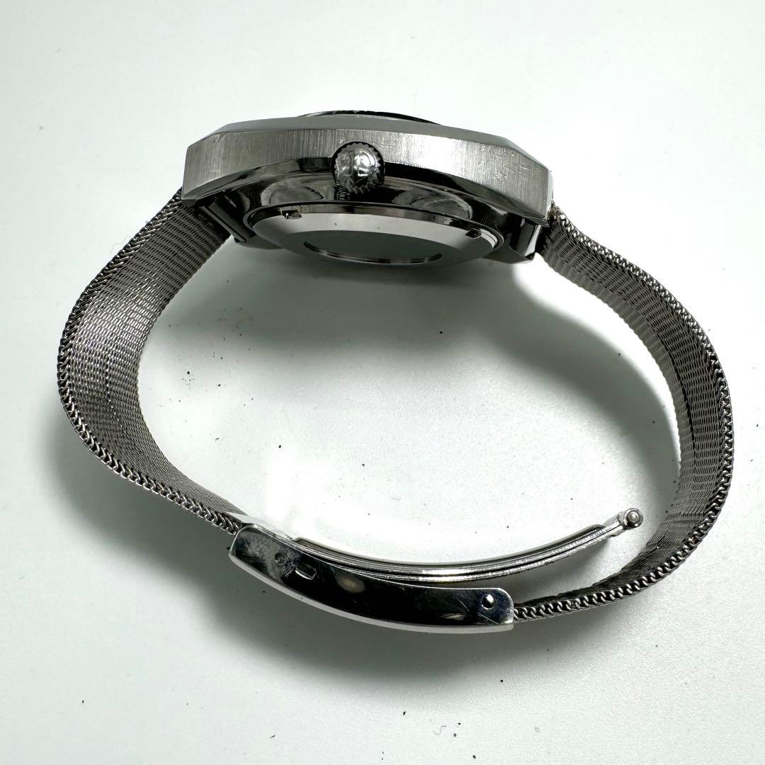 【稼働】RADO 腕時計 マンハイム 自動巻き カットガラス メンズ シルバー