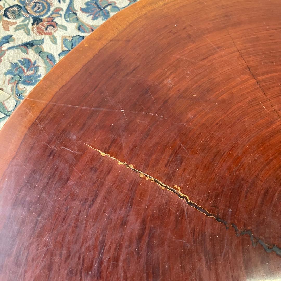 昭和レトロ 銘木 欅材 一枚板 大型座卓 円卓 センターテーブル サイドテーブル