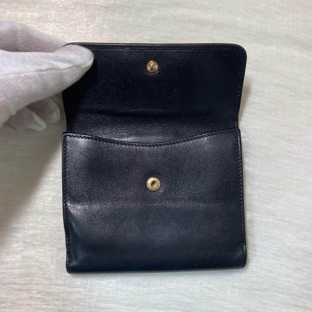 早い者勝ち　美品　GUCCI グッチ　バンブー　二つ折り　黒　レザー　人気