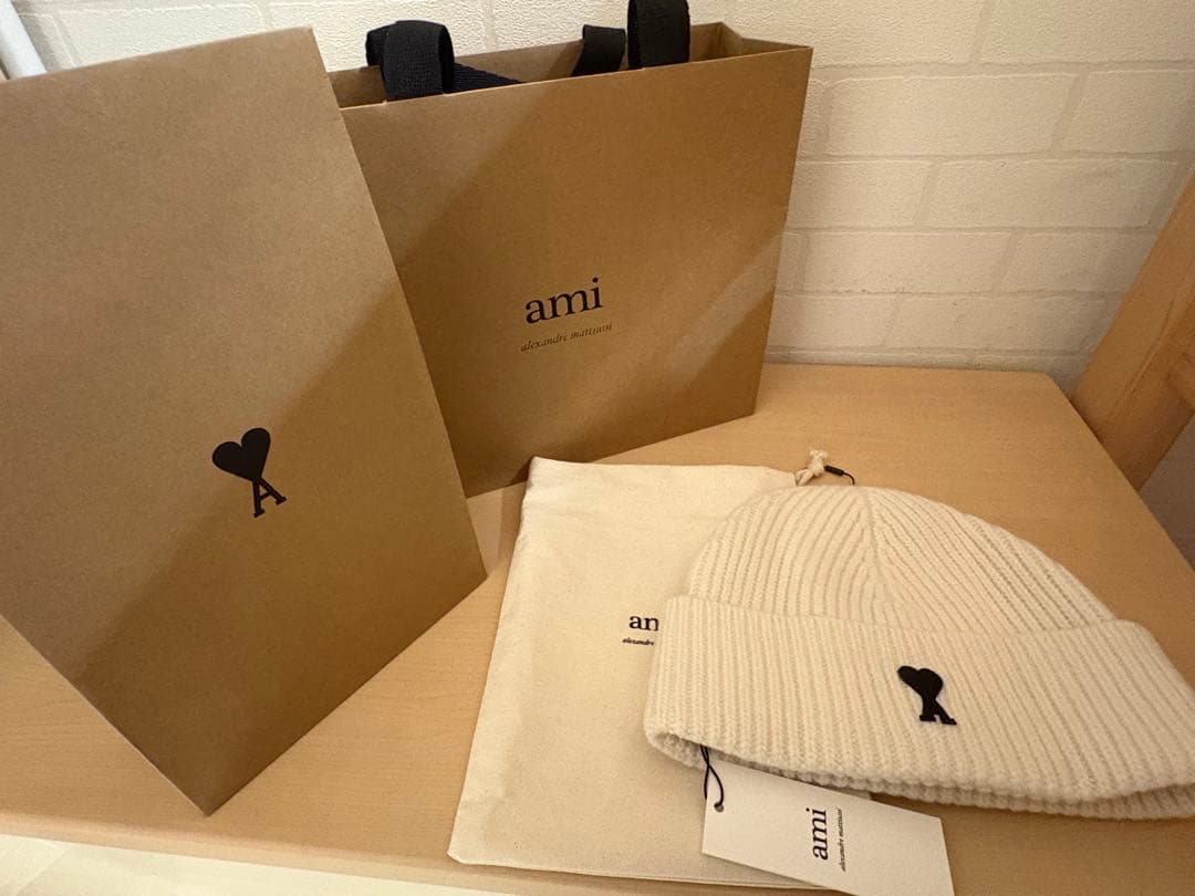 アミパリス AMIPARIS ニット帽 ホワイト