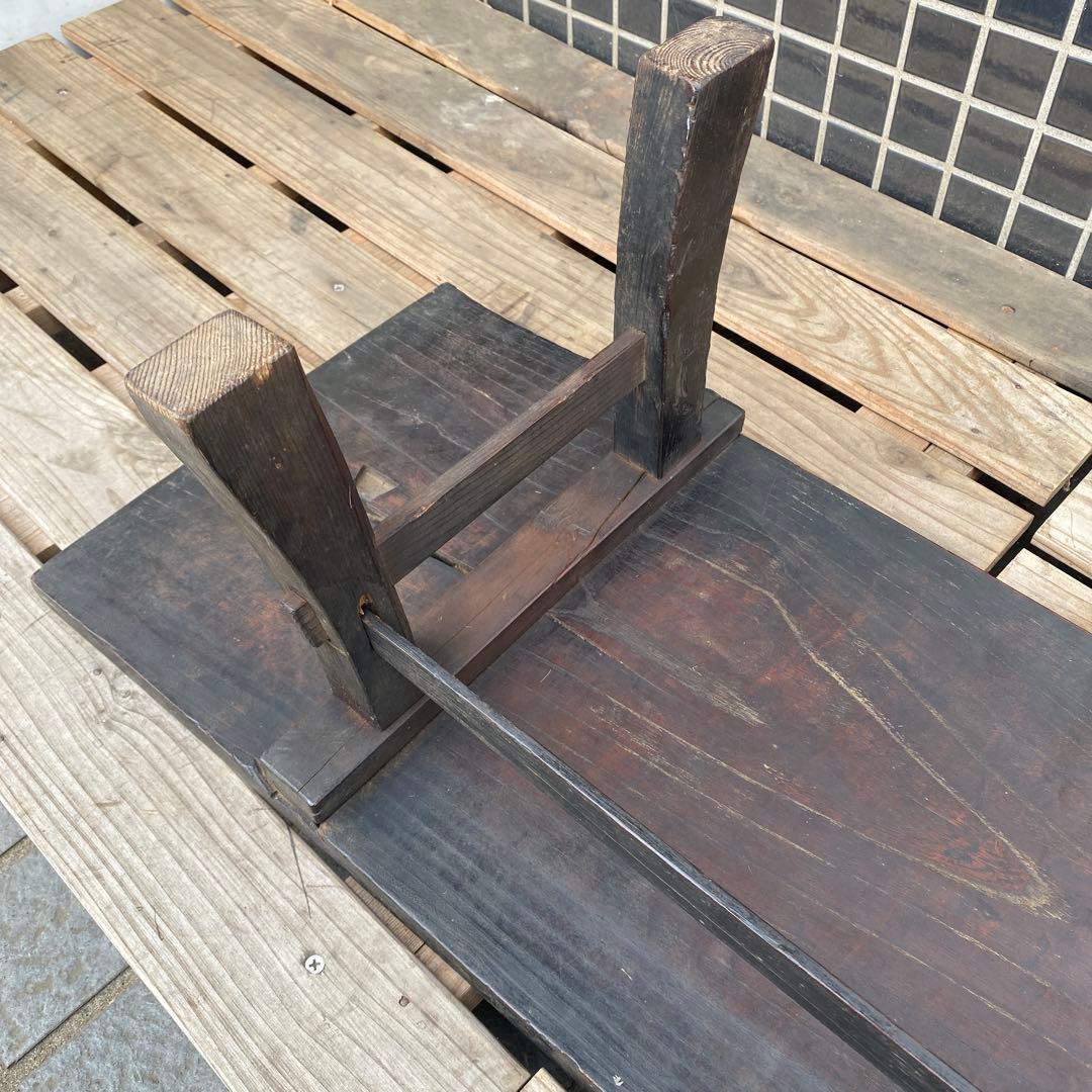 時代物 文机 ベンチ型 飾り棚 大正 骨董品 古道具 家具 インテリア