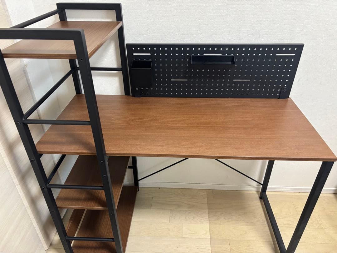 【送料無料】ニトリ　システムデスク (ZK002 110 MBR)＋デスクパネル