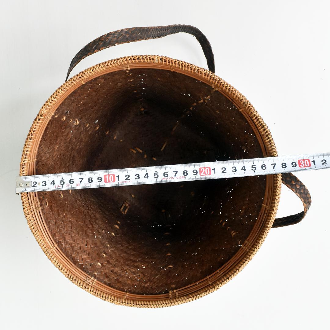 山岳少数民族 ラタン竹編籠 バスケット 竹かご 椀籠 バスケット古民芸 民藝