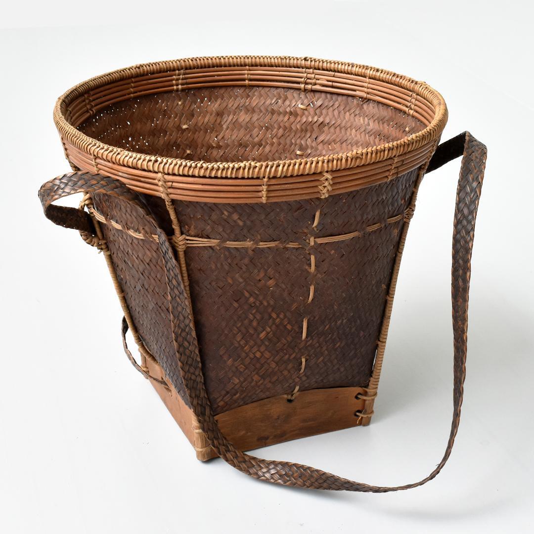 山岳少数民族 ラタン竹編籠 バスケット 竹かご 椀籠 バスケット古民芸 民藝
