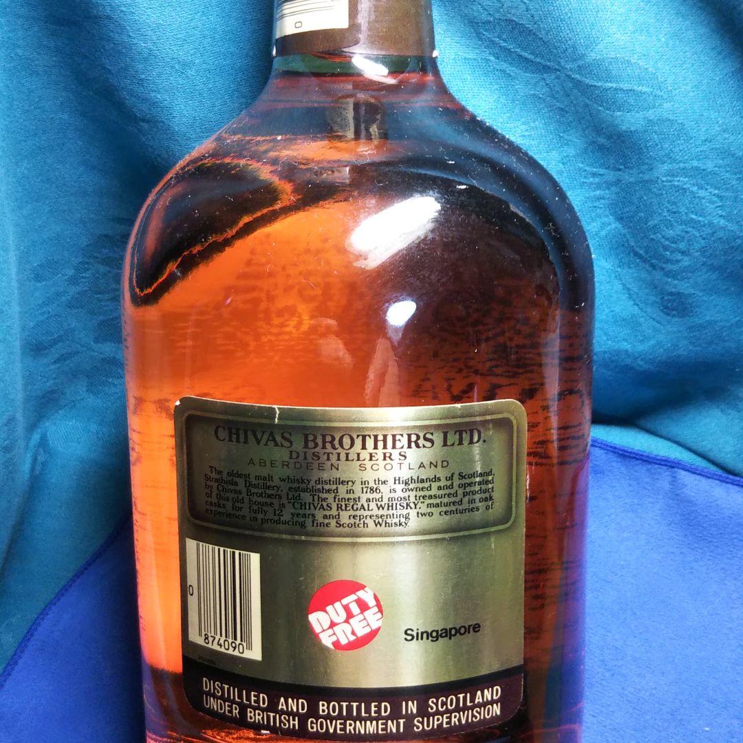 稀少レア、12年CHIVAS REGALスコッチウイスキー、1000ml／43゜