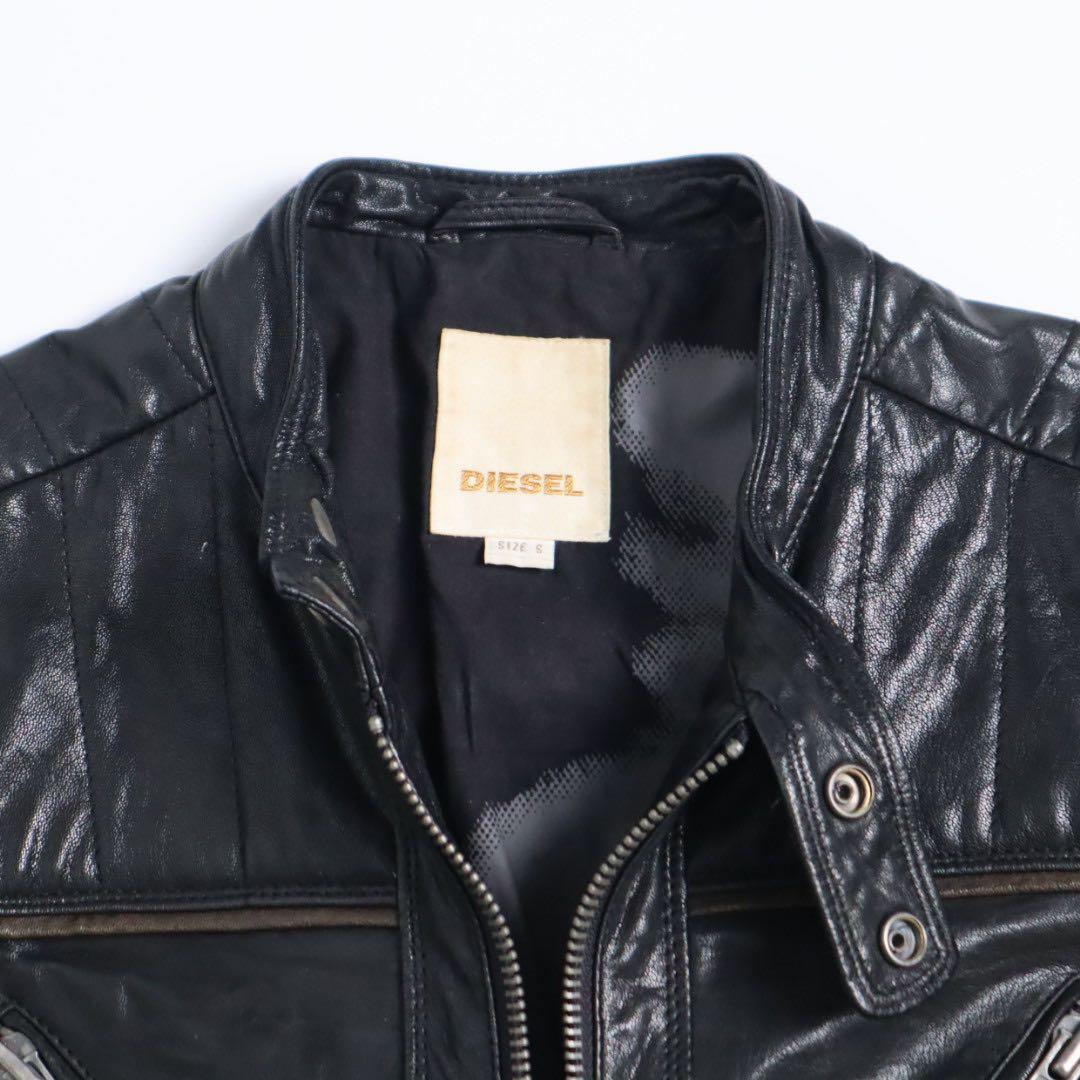 archive diesel ジップデザイン ライダース レザージャケット