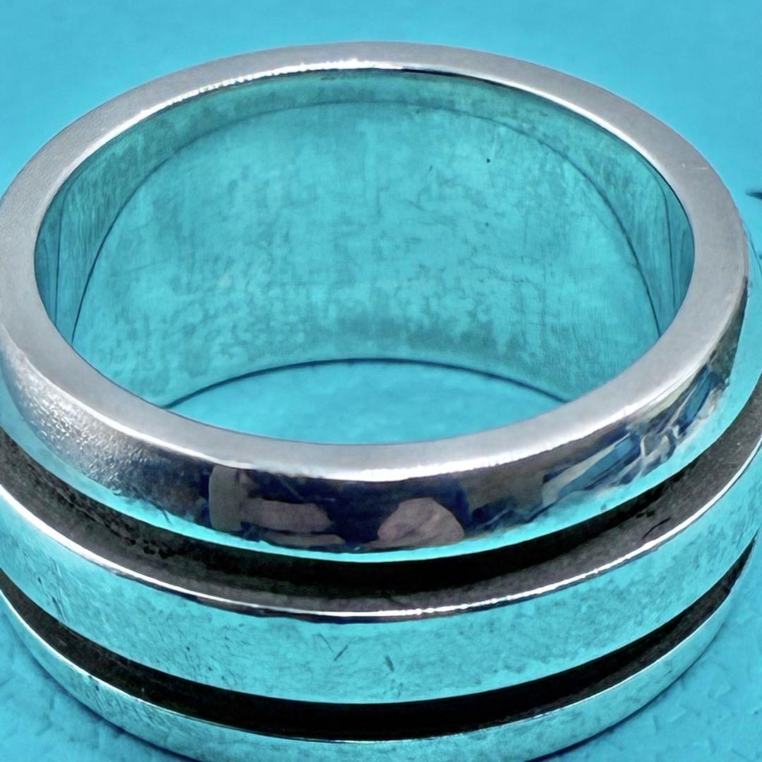 【廃盤品】ティファニー　8号　グルーブド　ダブルライン　リング　シルバー　希少