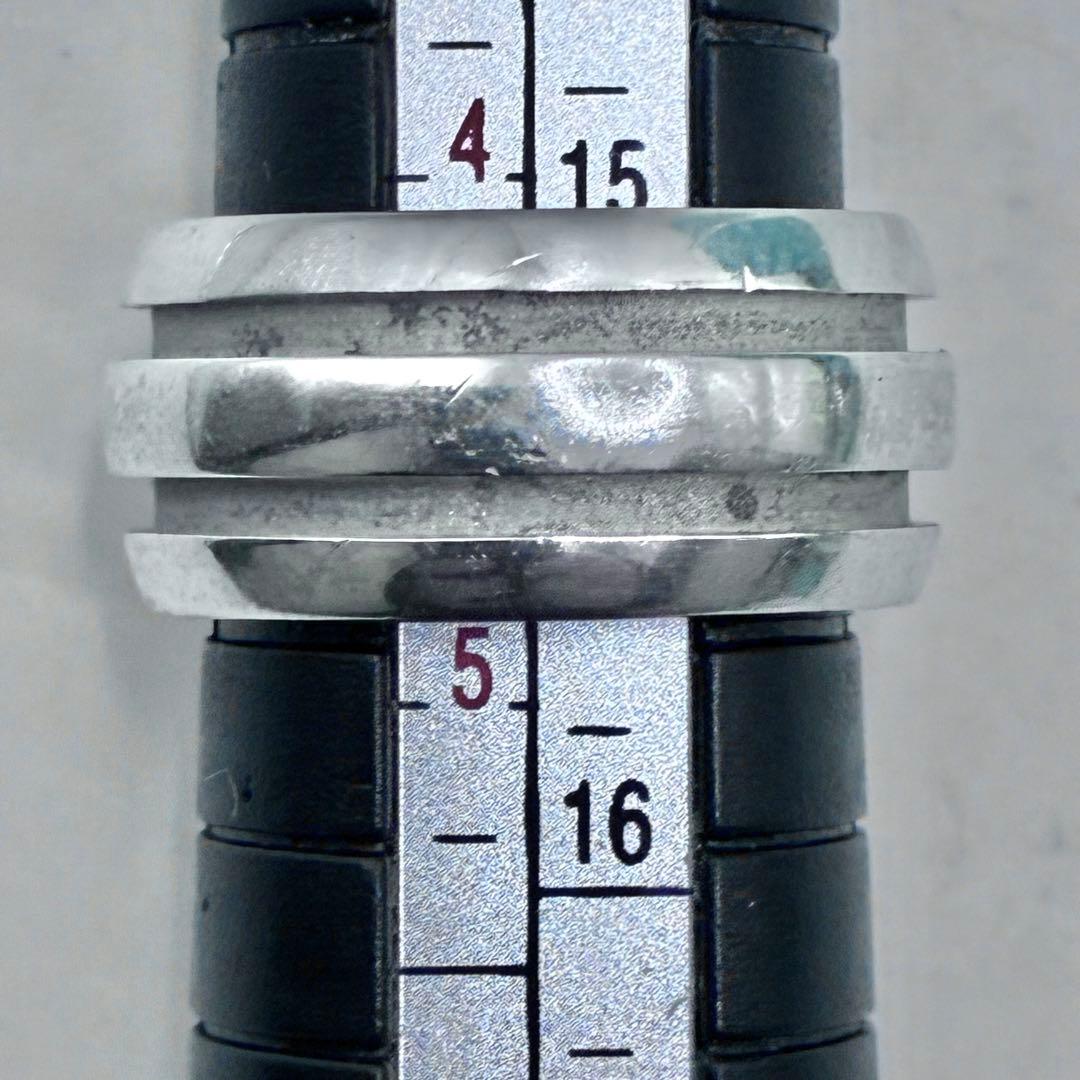 【廃盤品】ティファニー　8号　グルーブド　ダブルライン　リング　シルバー　希少