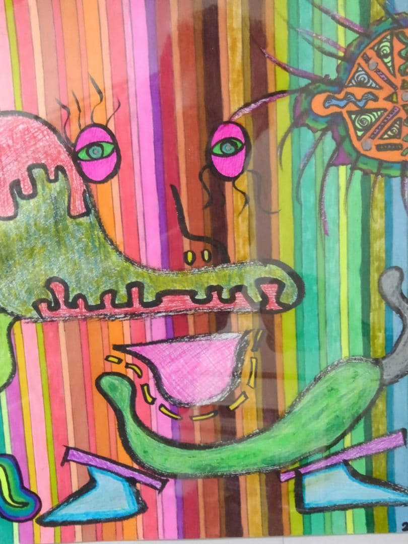 絵画　スマイルメーカー　額縁付き　原画