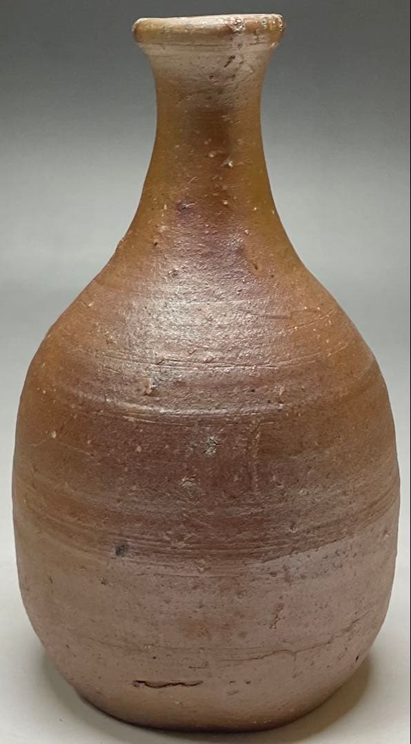 県指定重要無形文化財　金重道明　備前徳利　備前焼　共箱　d517