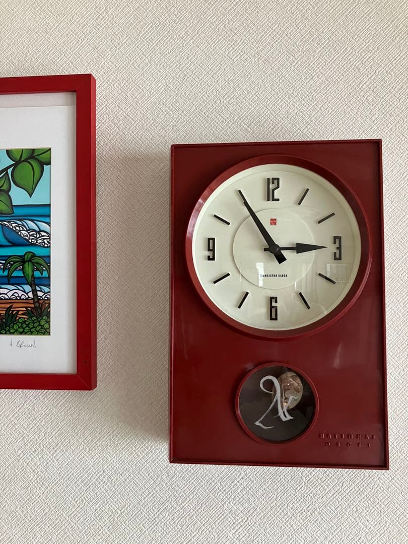 National (現Panasonic)オルゴール時報振り子時計　昭和30年代