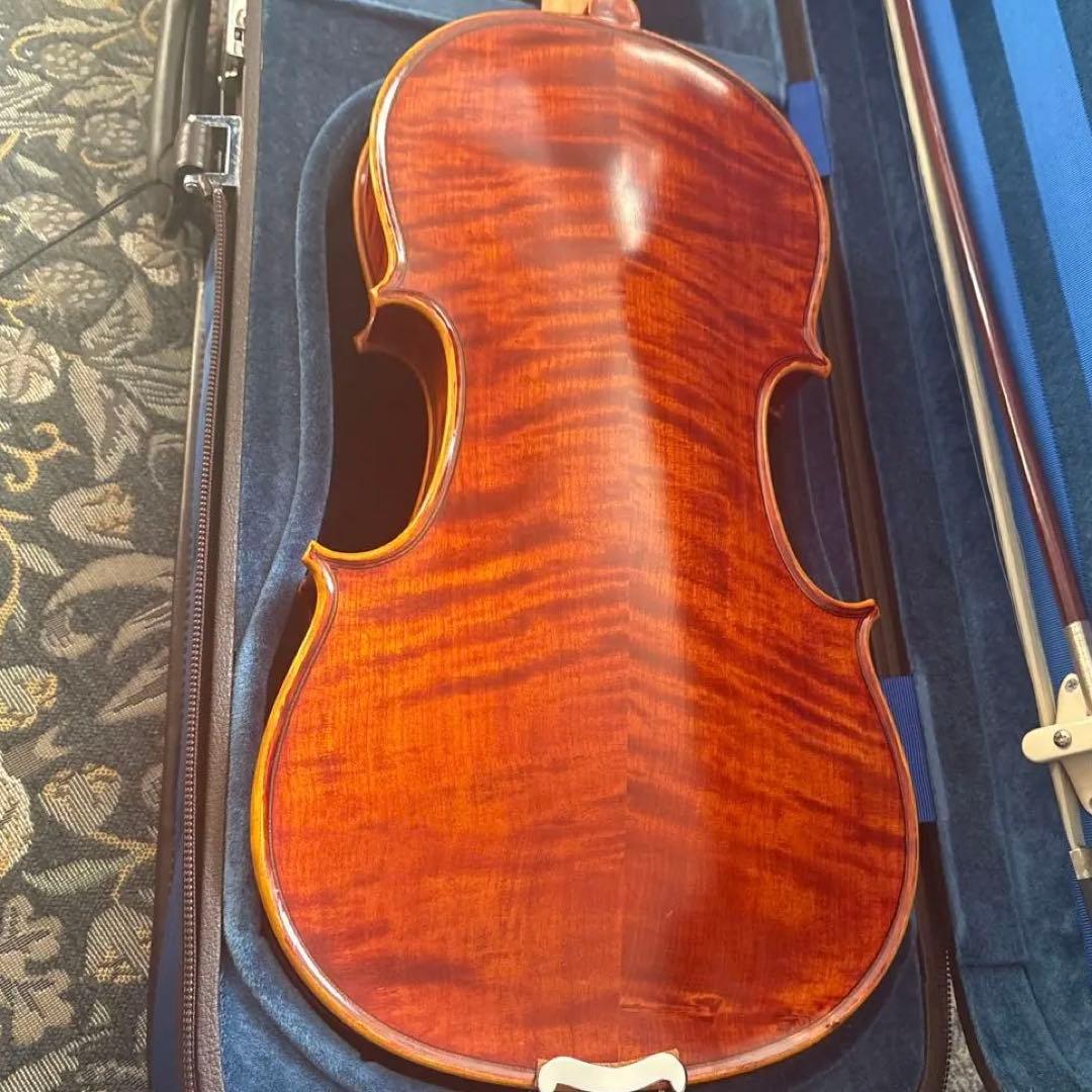 バイオリンケース お布団付き　青　バイオリン　弓