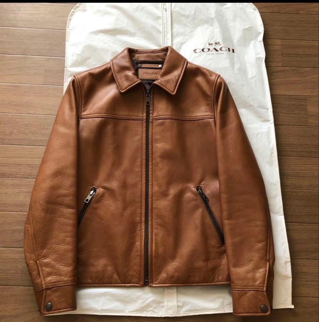 COACH レザージャケット キャメル 牛革 XS メンズ　レディース