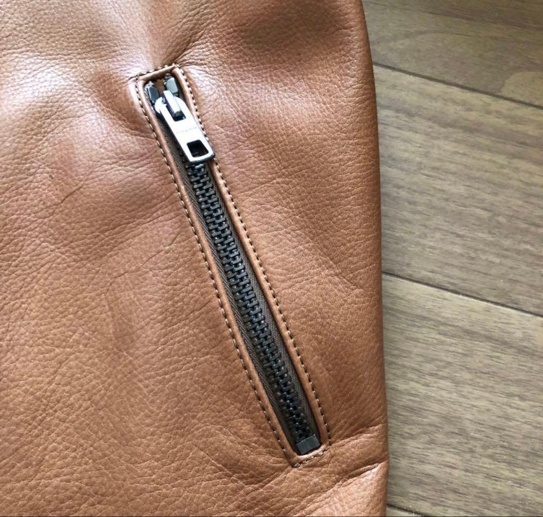 COACH レザージャケット キャメル 牛革 XS メンズ　レディース