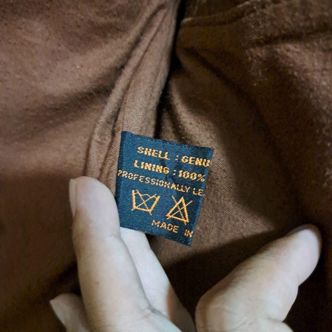 B-McCOY'S ブラウン シングルライダースジャケット 36