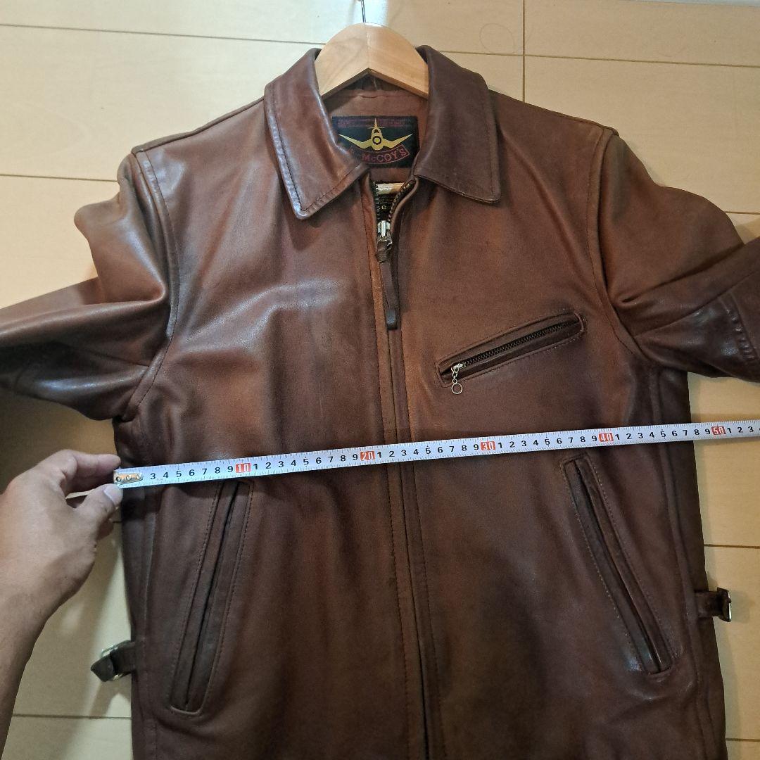 B-McCOY'S ブラウン シングルライダースジャケット 36