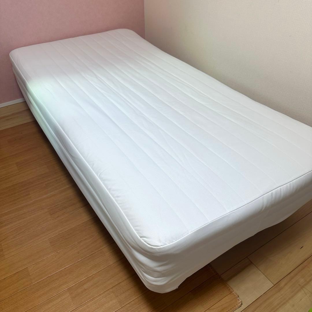 無印良品　脚付きマットレス ボンネル　シングル ホワイト①