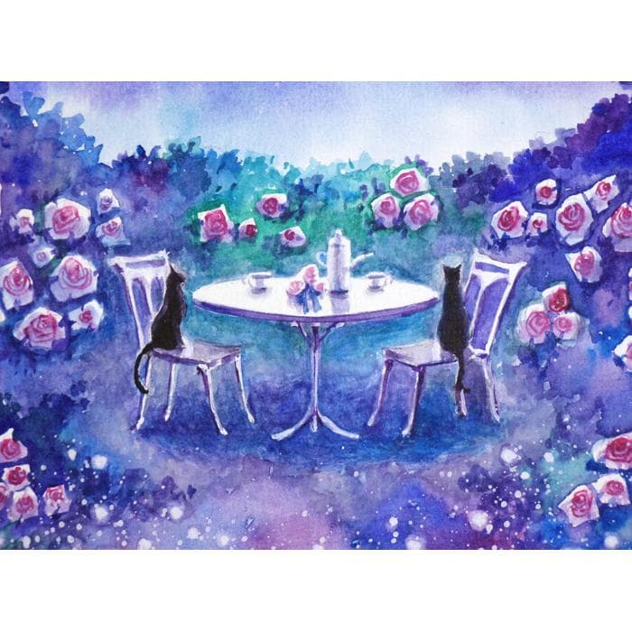 Winnieさま専用（原画）月下のローズガーデン ほか　3点おまとめ