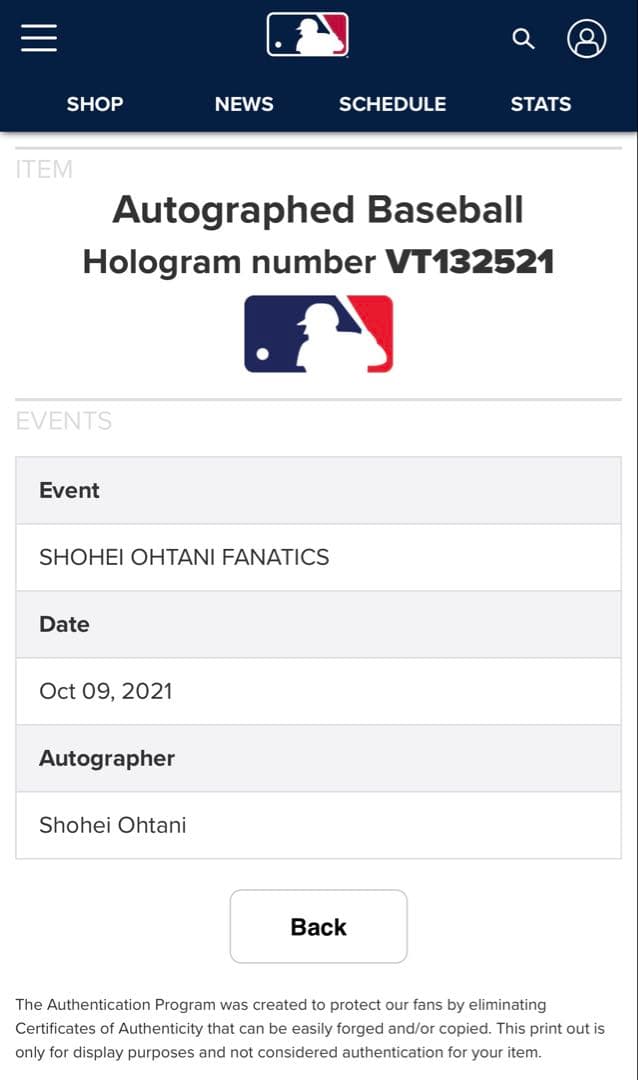 大谷翔平　直筆サインボール