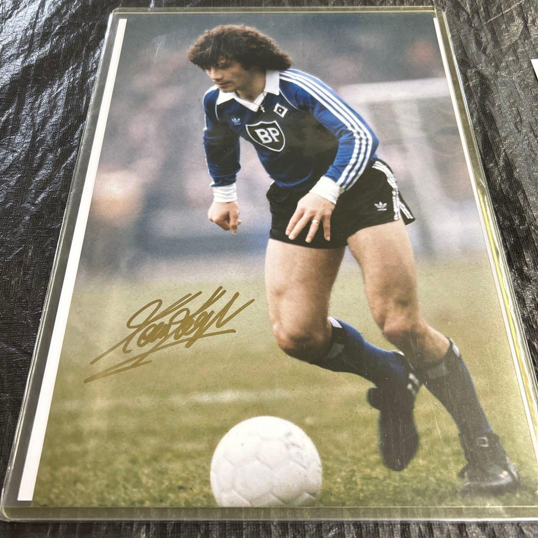 元イングランド代表　ケビン キーガン　ハンブルガーSV  直筆サイン入りフォト
