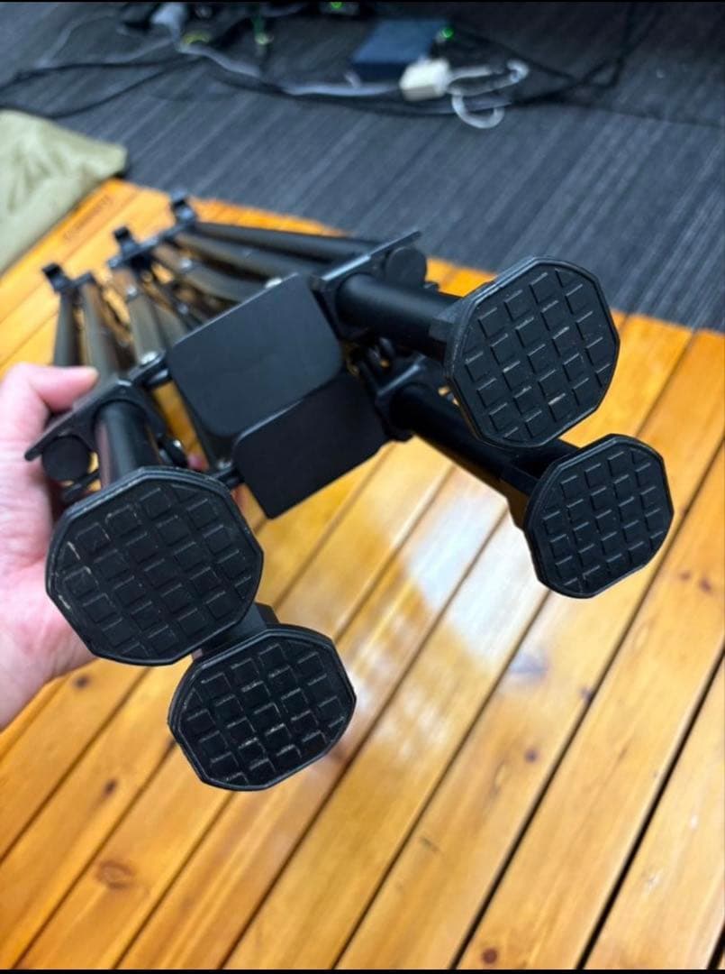 【アルペン限定】コールマン ウッドロールテーブル110茶色×黒 ※高さ2段階調整