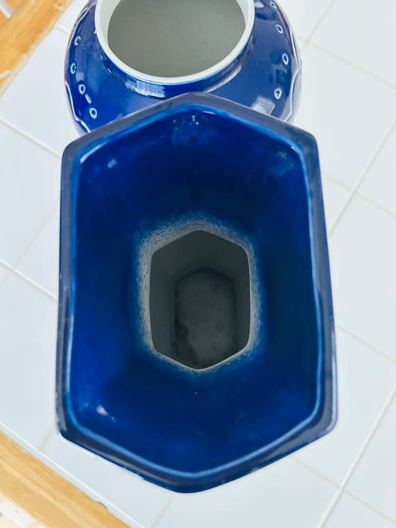 ドラゴン模様の陶器花瓶セット