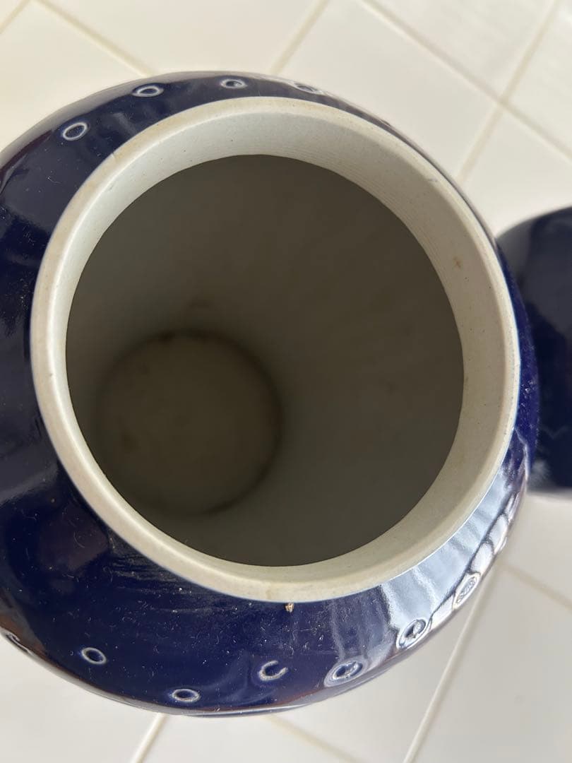 ドラゴン模様の陶器花瓶セット