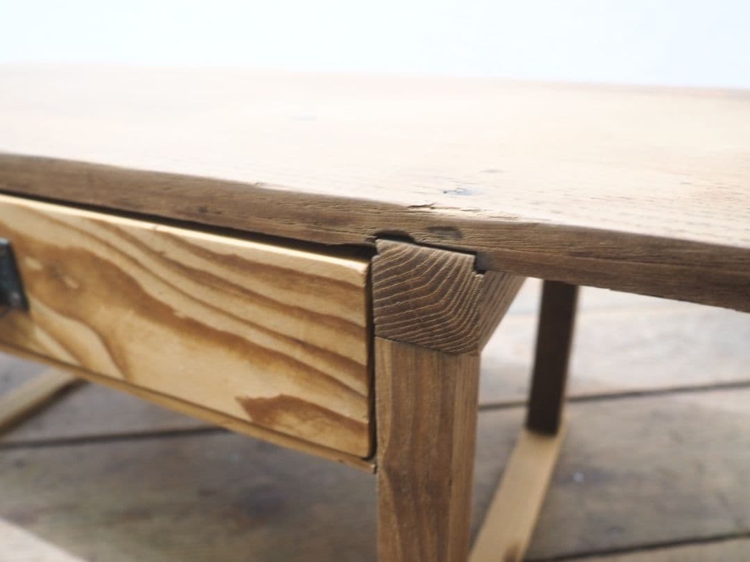 1257 　アンティーク　杉の文机　ローテーブル　陳列台　デスク　古家具　レトロ