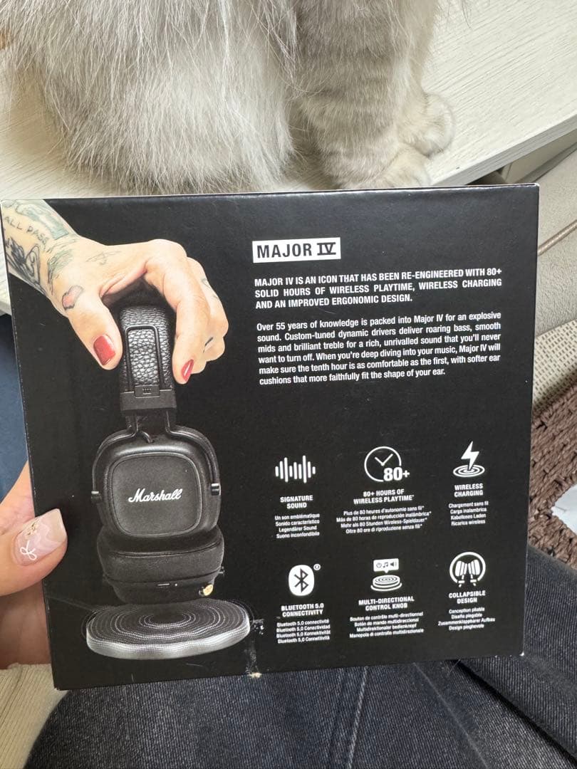 Marshall ワイヤレスヘッドホン ブラック