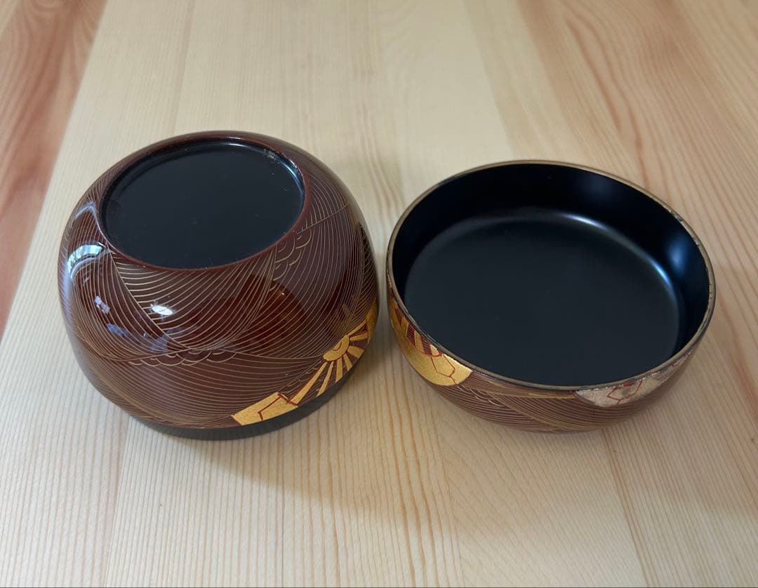 茶道具　平棗　沈金波車　中村宗悦