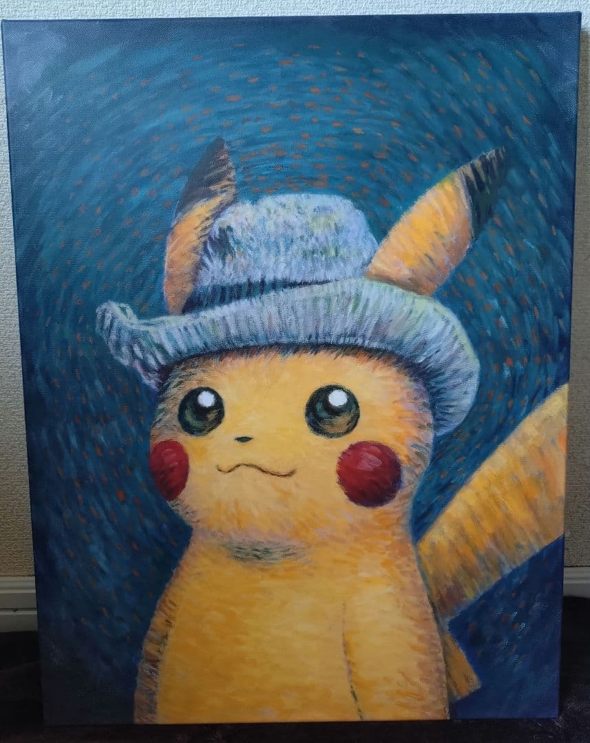 ゴッホピカチュウ　キャンバスアート　M