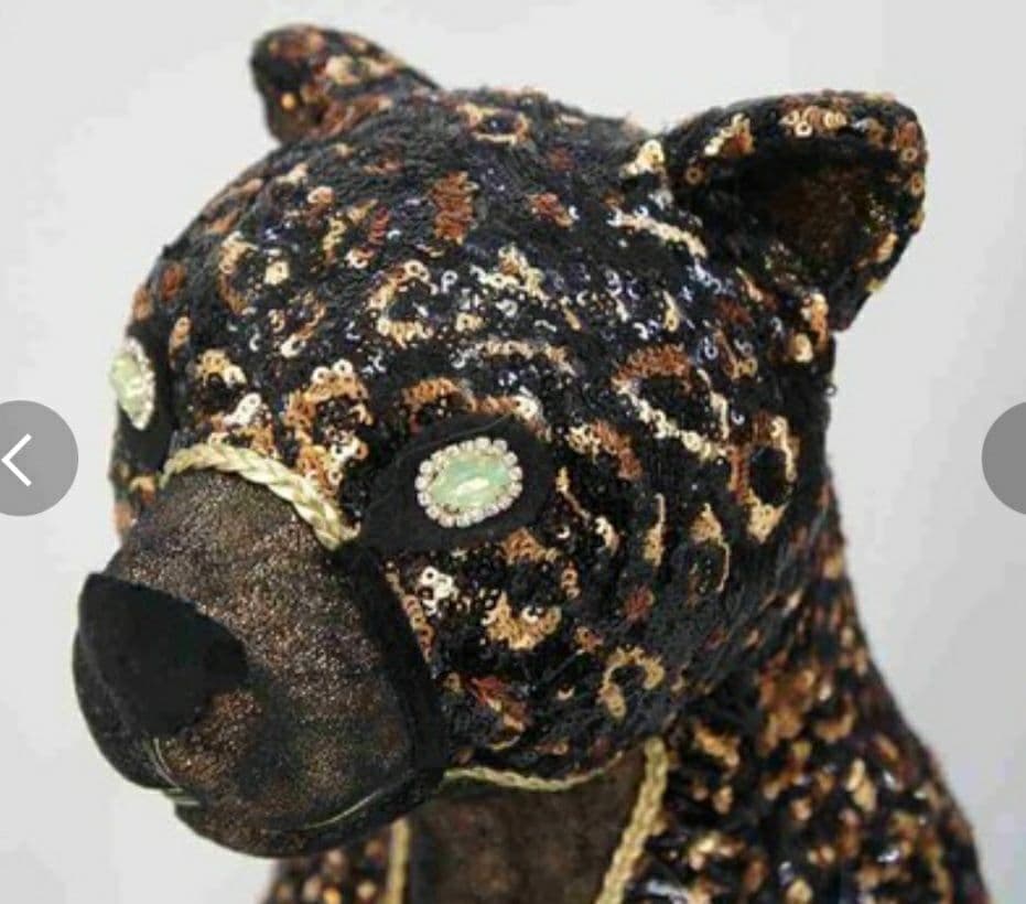 要問い合せ♥️レア♥️カッコいい　キラキラ　レオパード　ヒョウ　動物　オブジェ