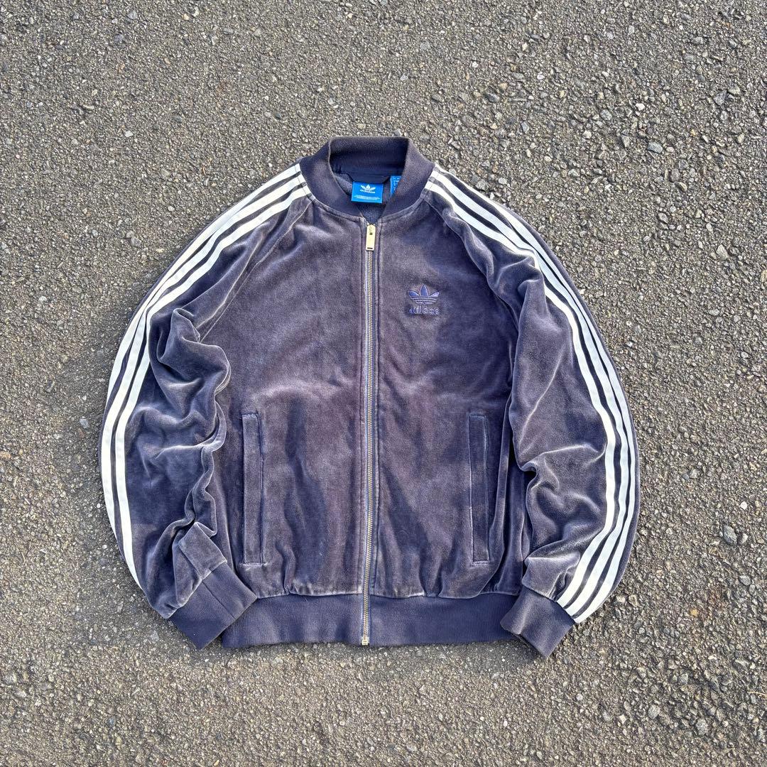 00s adidas ベロア トラックジャケット 常田大希着用 トレフォイルロゴ